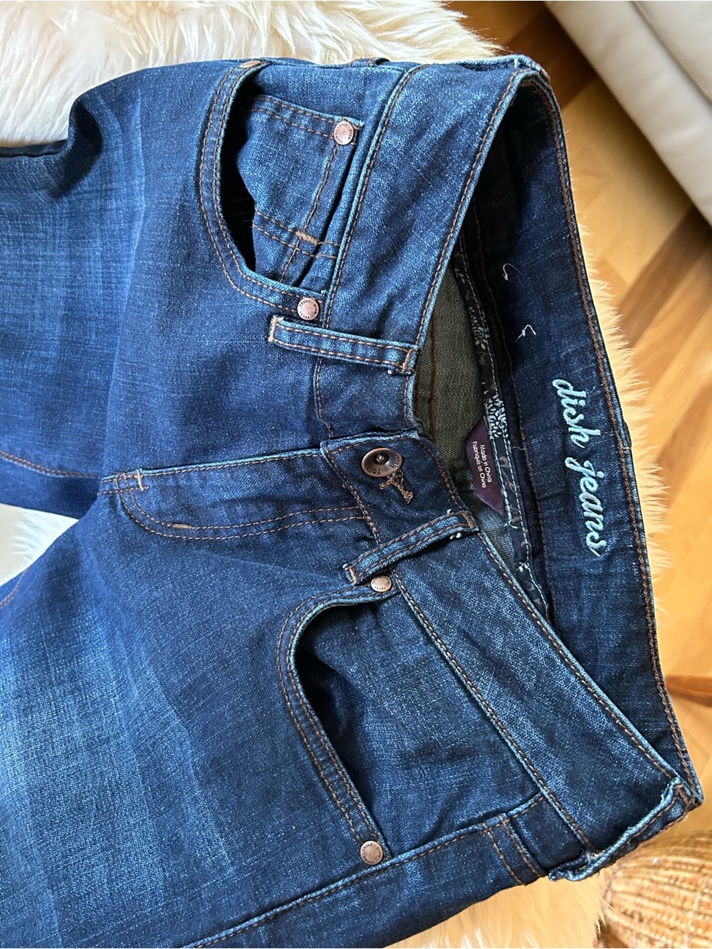 Dish Dark Blue Stretch Denim Jeans